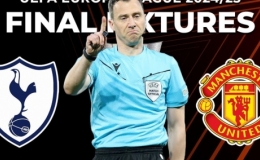 Trọng t&agrave;i d&agrave;n xếp tỷ số bắt chung kết C2 giữa MU vs Tottenham