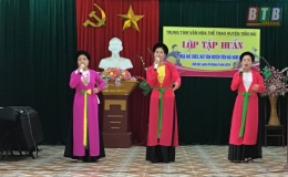 Trung t&acirc;m Văn ho&aacute; Thể thao huyện Tiền Hải khai mạc lớp m&uacute;a h&aacute;t ch&egrave;o, h&aacute;t văn 