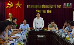 Kiểm tra việc gi&aacute;m s&aacute;t thực hiện c&aacute;c ch&iacute;nh s&aacute;ch hỗ trợ người d&acirc;n gặp kh&oacute; khăn do đại dịch Covid-19 tại huyện Vũ Thư