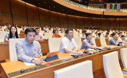 Quốc hội biểu quyết th&ocirc;ng qua một số nghị quyết v&agrave; thảo luận về c&ocirc;ng t&aacute;c nh&acirc;n sự