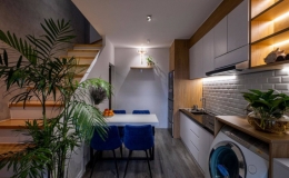 Ng&ocirc;i nh&agrave; nhỏ nhưng si&ecirc;u tiện nghi, gọn g&agrave;ng nhờ bố tr&iacute; đồ đạc khoa học.