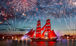 Lễ hội "C&aacute;nh buồm đỏ thắm" giữa đ&ecirc;m trắng xứ bạch dương