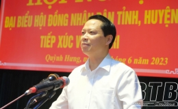 Cử tri huyện Quỳnh Phụ quan t&acirc;m đến vấn đề m&ocirc;i trường