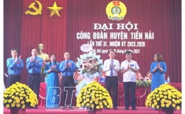  Li&ecirc;n đo&agrave;n Lao động huyện Tiền Hải: Tổ chức Đại h&ocirc;̣i C&ocirc;ng đoàn l&acirc;̀n thứ XI, nhi&ecirc;̣m kỳ 2023-2028