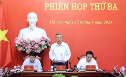 Chủ tịch nước T&ocirc; L&acirc;m chủ tr&igrave; phi&ecirc;n họp thứ ba của Ban Chỉ đạo tổng kết 40 năm đổi mới ở Việt Nam