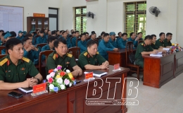 Khai mạc huấn luyện d&acirc;n qu&acirc;n binh chủng huyện Th&aacute;i Thụy năm 2024