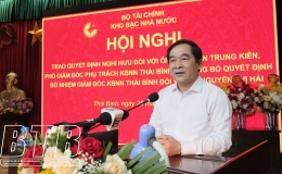 Trao quyết định về c&ocirc;ng t&aacute;c c&aacute;n bộ tại Kho bạc Nh&agrave; nước Th&aacute;i B&igrave;nh