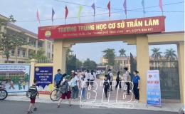 100% cơ sở gi&aacute;o dục triển khai m&ocirc; h&igrave;nh "Cổng trường an to&agrave;n giao th&ocirc;ng"