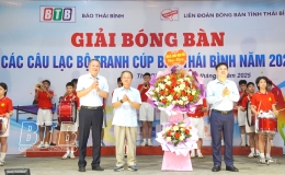 240 vận động vi&ecirc;n tham gia giải b&oacute;ng b&agrave;n c&aacute;c c&acirc;u lạc bộ tranh c&uacute;p B&aacute;o Th&aacute;i B&igrave;nh năm 2025