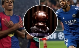 Dembele bị gạt khỏi cuộc đua Quả b&oacute;ng v&agrave;ng với Yamal