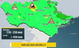 Miền Bắc mưa lớn, cục bộ c&oacute; nơi mưa rất to