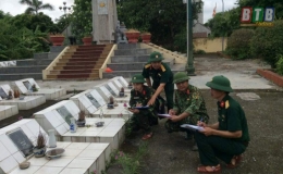 Lực lượng vũ trang Th&agrave;nh phố Th&aacute;i B&igrave;nh ho&agrave;n th&agrave;nh việc t&igrave;m kiếm, quy tập, kết luận địa b&agrave;n, lập bản đồ t&igrave;m kiếm h&agrave;i cốt, mộ liệt sĩ