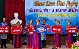 Giao lưu văn nghệ tuy&ecirc;n truyền ph&ograve;ng, chống dịch Covid-19 v&agrave; chăm s&oacute;c sức khỏe người cao tuổi
