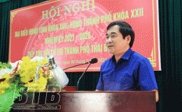 Đồng ch&iacute; Ph&oacute; B&iacute; thư thường trực Tỉnh ủy, Chủ tịch HĐND tỉnh tiếp x&uacute;c cử tri tại th&agrave;nh phố Th&aacute;i B&igrave;nh