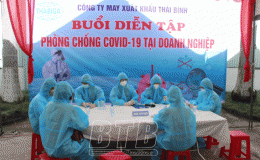 Tiền Hải: Tổ chức diễn tập ph&ograve;ng, chống dịch Covid-19