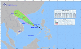 Tin về v&ugrave;ng &aacute;p thấp tr&ecirc;n biển Đ&ocirc;ng (hồi 13h ng&agrave;y 05/7/2021) 