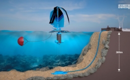 Bệ nổi ngo&agrave;i khơi biến năng lượng gi&oacute; th&agrave;nh điện