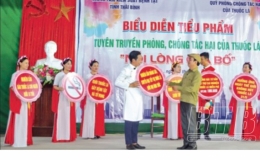 Tổ chức th&agrave;nh c&ocirc;ng 8 buổi biểu diễn tiểu phẩm  truyền th&ocirc;ng về ph&ograve;ng, chống t&aacute;c hại của thuốc l&aacute;