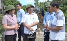 Xử l&yacute; kịp thời sạt lở đ&ecirc; bối tại x&atilde; Vũ V&acirc;n (Vũ Thư)