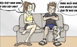Hậu quả khi c&ugrave;ng vợ xem World Cup