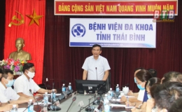 Kiểm tra c&ocirc;ng t&aacute;c ph&ograve;ng, chống dịch Covid-19 tại Bệnh viện Đa khoa tỉnh