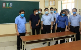 Đồng ch&iacute; Ng&ocirc; Đ&ocirc;ng Hải, Ủy vi&ecirc;n dự khuyết Trung ương Đảng, B&iacute; thư Tỉnh ủy kiểm tra c&ocirc;ng t&aacute;c chuẩn bị tổ chức kỳ thi tốt nghiệp THPT năm 2020