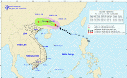 Tin b&atilde;o tr&ecirc;n đất liền (Cơn b&atilde;o số 4)