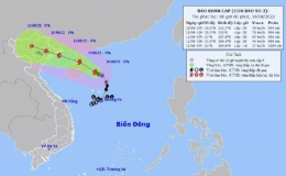 B&atilde;o số 2 đổ bộ từ Quảng Ninh đến Nam Định s&aacute;ng mai, miền Bắc mưa rất to