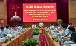 Đo&agrave;n kiểm tra của Ban B&iacute; thư l&agrave;m việc với Ban Thường vụ Tỉnh ủy Cao Bằng