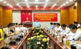 Đo&agrave;n kiểm tra của Bộ Ch&iacute;nh trị l&agrave;m việc với Ban Thường vụ Tỉnh ủy L&agrave;o Cai