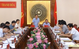 Đo&agrave;n kiểm tra của Ban Nội ch&iacute;nh Trung ương l&agrave;m việc tại Thanh H&oacute;a