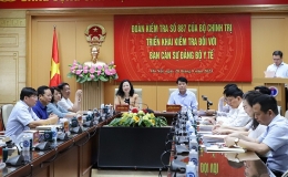 Đo&agrave;n kiểm tra của Bộ Ch&iacute;nh trị kiểm tra đối với Ban c&aacute;n sự đảng Bộ Y tế