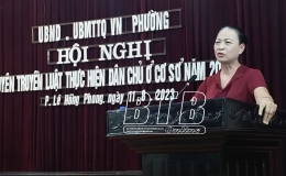 Hội nghị tuy&ecirc;n truyền Luật Thực hiện d&acirc;n chủ ở cơ sở năm 2022