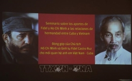 Hội thảo về những đ&oacute;ng g&oacute;p của Chủ tịch Hồ Ch&iacute; Minh v&agrave; l&atilde;nh tụ Fidel Castro trong quan hệ Việt Nam-Cuba