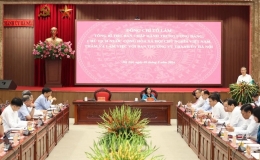 Tổng B&iacute; thư, Chủ tịch nước T&ocirc; L&acirc;m l&agrave;m việc với Ban Thường vụ Th&agrave;nh ủy H&agrave; Nội