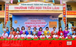 Trường Tiểu học Trần L&atilde;m ph&aacute;t động phong tr&agrave;o &ldquo;Nu&ocirc;i lợn đất nh&acirc;n đạo&rdquo;