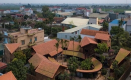 Độc đ&aacute;o khu ng&ocirc;i nh&agrave; như một l&agrave;ng cổ thu nhỏ ở ngoại th&agrave;nh H&agrave; Nội