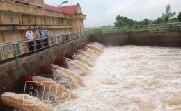 Khẩn trương ti&ecirc;u tho&aacute;t nước, giữ an to&agrave;n cho l&uacute;a, rau m&agrave;u