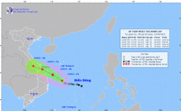 Tin &aacute;p thấp nhiệt đới khẩn cấp hồi 07h ng&agrave;y 23/9/2021