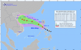 Tin b&atilde;o gần biển Đ&ocirc;ng (B&atilde;o Conson) hồi 13h ng&agrave;y 08/09/2021