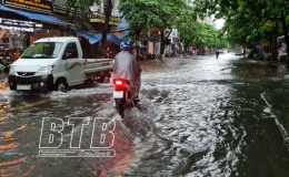 Tin cảnh b&aacute;o ngập lụt do mưa lớn khu vực Th&aacute;i B&igrave;nh