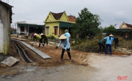 Huyện Lộc H&agrave; (H&agrave; Tĩnh) huy động hơn 48 tỷ đồng n&acirc;ng chất n&ocirc;ng th&ocirc;n mới