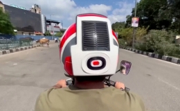 Mũ bảo hiểm lọc 80% chất &ocirc; nhiễm trong kh&ocirc;ng kh&iacute;