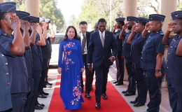 Ph&oacute; Chủ tịch nước V&otilde; Thị &Aacute;nh Xu&acirc;n hội đ&agrave;m với Ph&oacute; Tổng thống Nam Phi Paul Mashatile