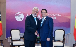 Thủ tướng Phạm Minh Ch&iacute;nh gặp Thủ tướng Timor-Leste v&agrave; Chủ tịch Diễn đ&agrave;n Kinh tế Thế giới