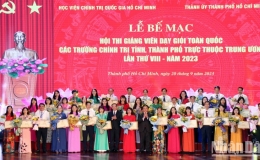 Bế mạc Hội thi giảng vi&ecirc;n dạy giỏi to&agrave;n quốc c&aacute;c trường ch&iacute;nh trị, th&agrave;nh phố trực thuộc Trung ương