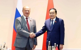 Chủ tịch Quốc hội Trần Thanh Mẫn tiếp Chủ tịch Đảng Cộng sản Li&ecirc;n bang Nga