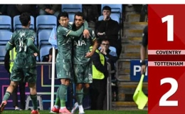 Kết quả b&agrave;n thắng Coventry vs Tottenham: 1-2 (V&ograve;ng 3 C&uacute;p Li&ecirc;n đo&agrave;n Anh 2024/25)