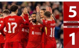Kết quả b&agrave;n thắng Liverpool vs West Ham: 5-1 (V&ograve;ng 3 C&uacute;p Li&ecirc;n đo&agrave;n Anh 2024/25)
