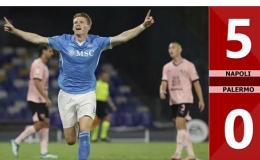 Kết quả b&agrave;n thắng Napoli vs Palermo: 5-0 (V&ograve;ng 2 Coppa Italia 2024/25)